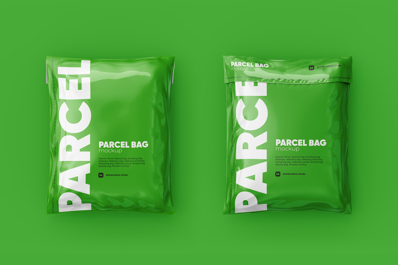 Matte / Glossy Parcel / Mailing / Shipping Bag - 4 psd Matte / Glossy Parcel / Mailing / Shipping Bag - 4 psd