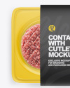 Container with Cutlets Mockup