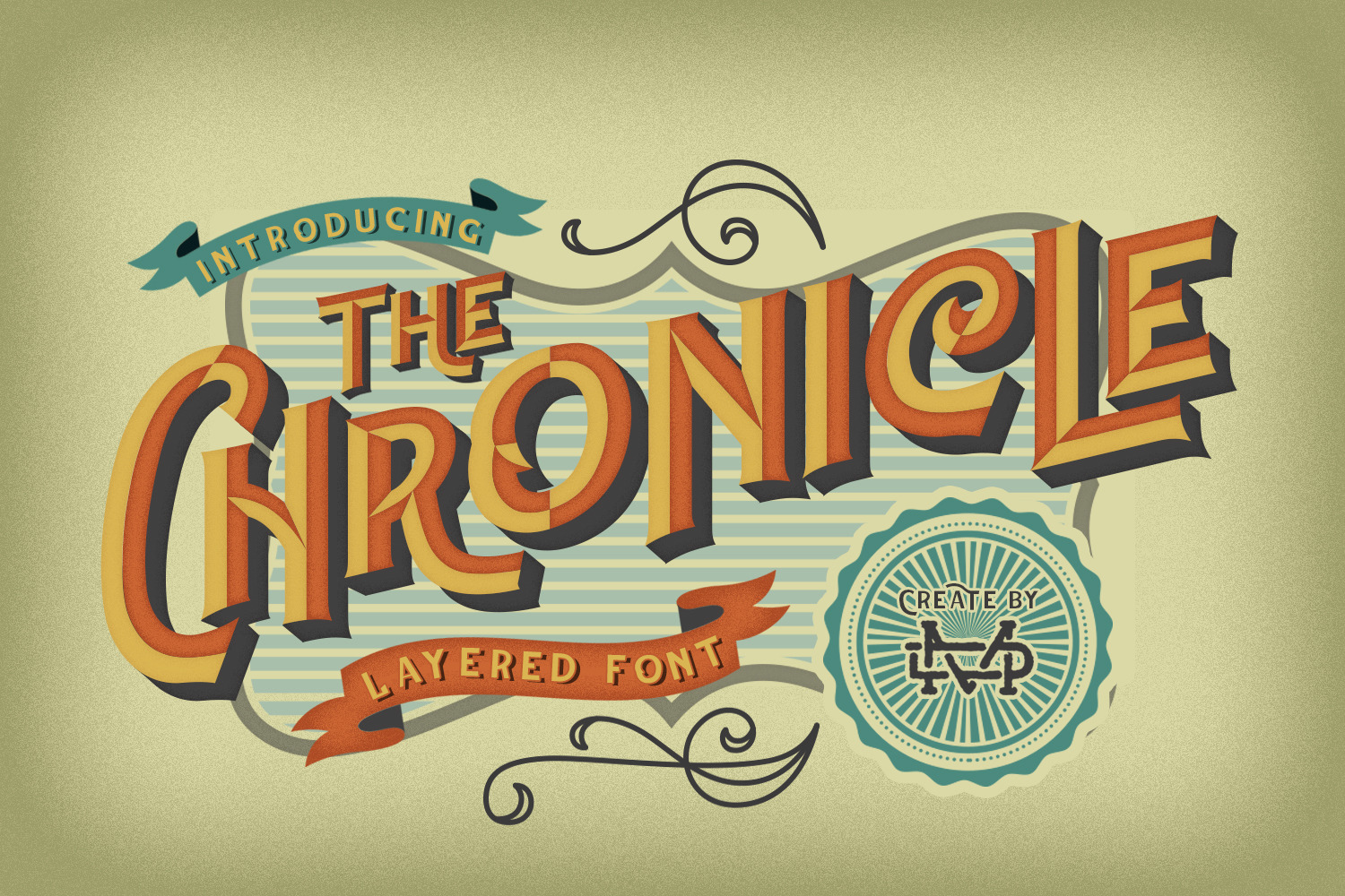 The Chronicle - Layered Typeface The Chronicle - Layered Typeface