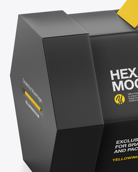 Hexagon Paper Box Mockup