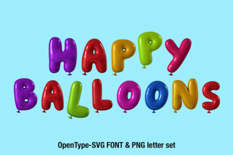 Happy Balloons Font - Fun celebrations