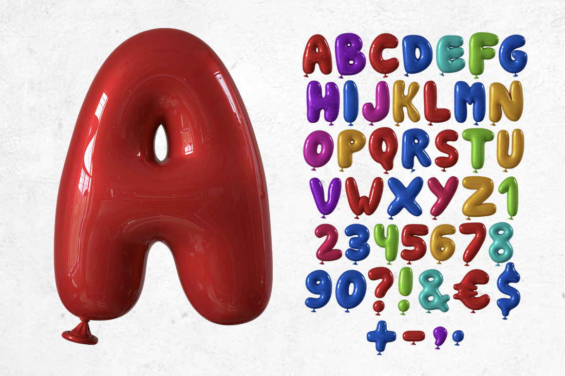 Happy Balloons Font Happy Balloons Font