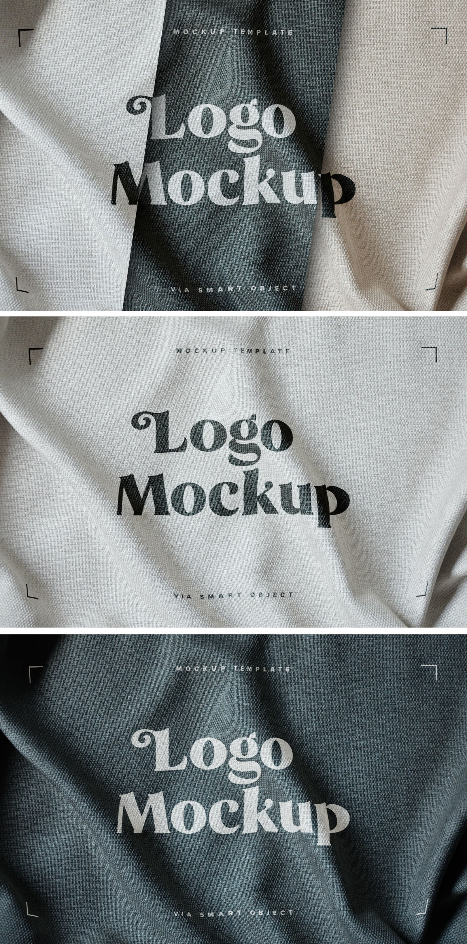 Fabric Print Logo Mockup Set Fabric Print Logo Mockup Set