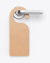 Kraft Door Hanger Mockup