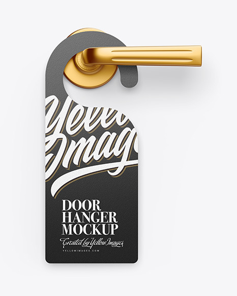 Kraft Door Hanger Mockup