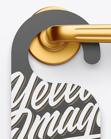 Kraft Door Hanger Mockup