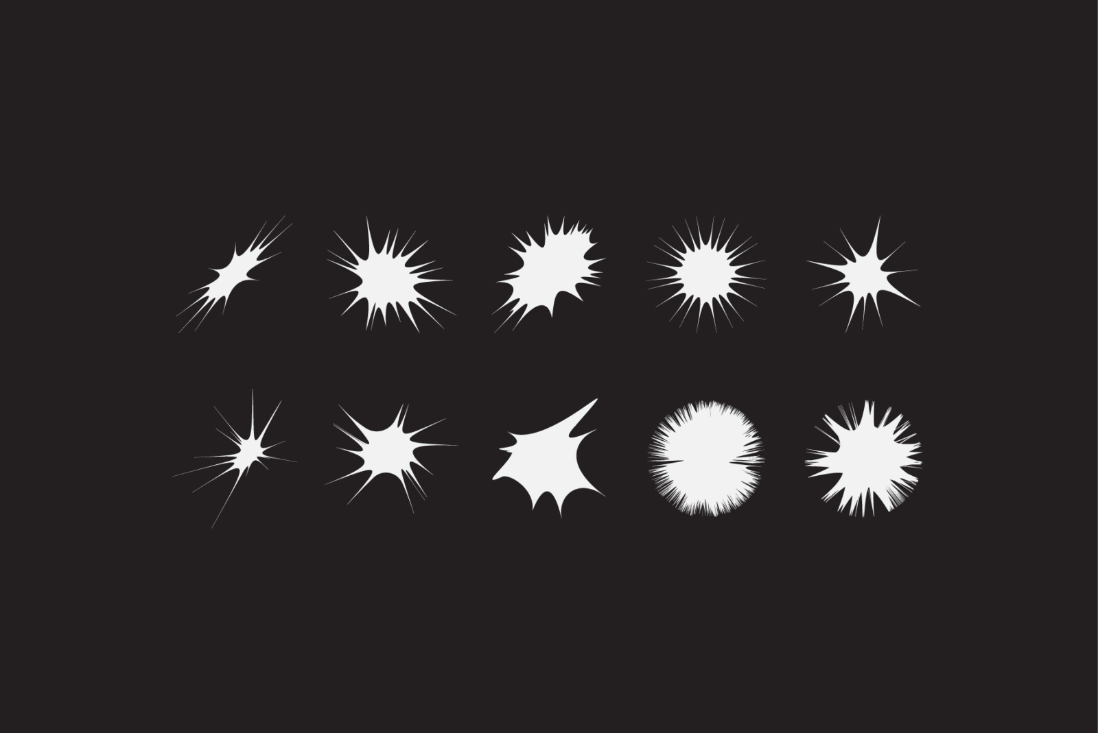 100 Geometric Vector Star Shapes 100 Geometric Vector Star Shapes