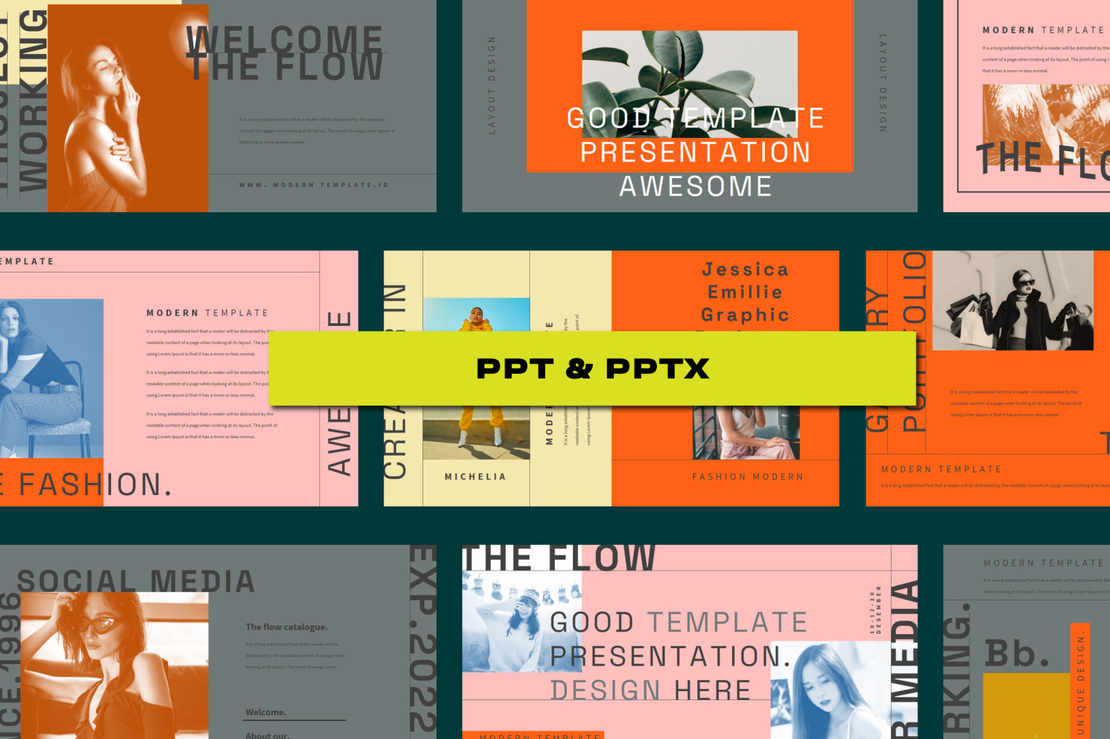 THE FLOW Powerpoint Template THE FLOW Powerpoint Template