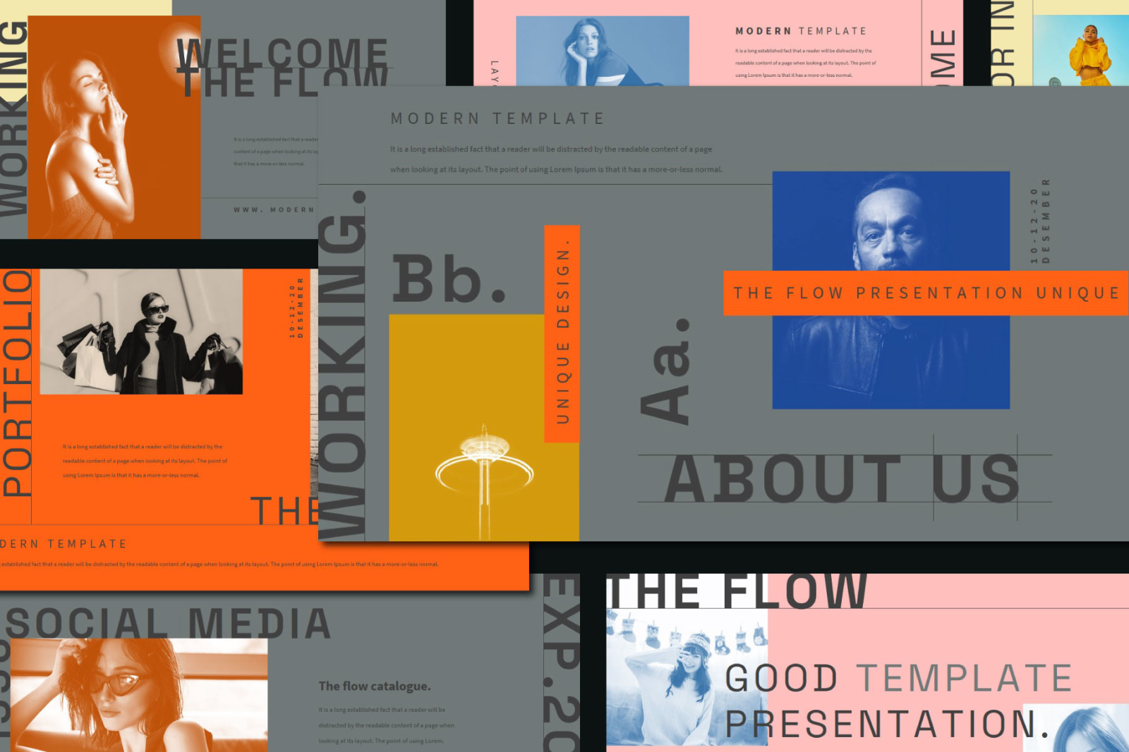 THE FLOW Powerpoint Template THE FLOW Powerpoint Template