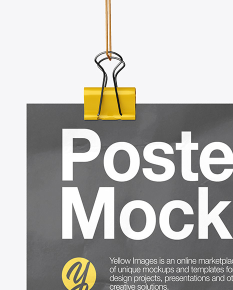 Crampled Poster A3 w/ Pins Mockup