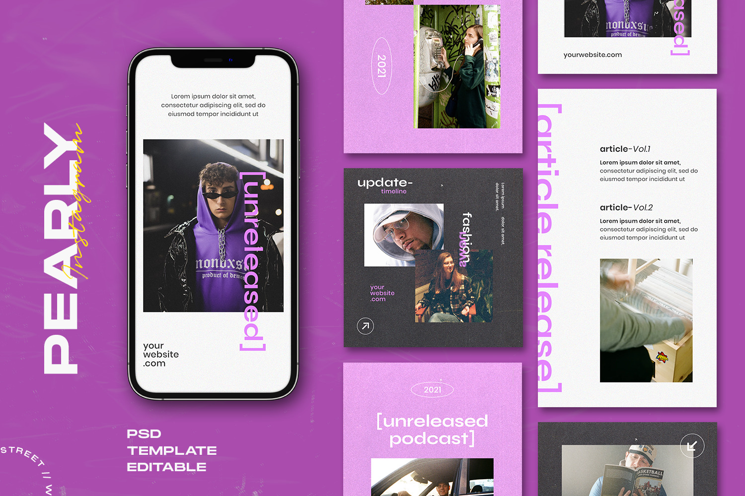 Pearly - Instagram Stories &amp; Post Template