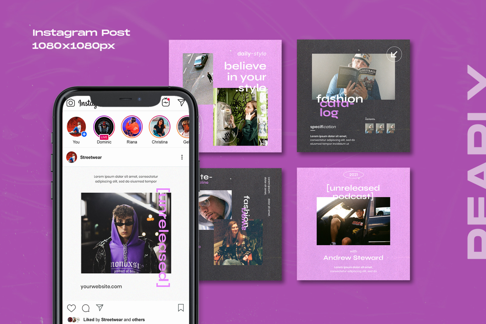 Pearly - Instagram Stories &amp; Post Template