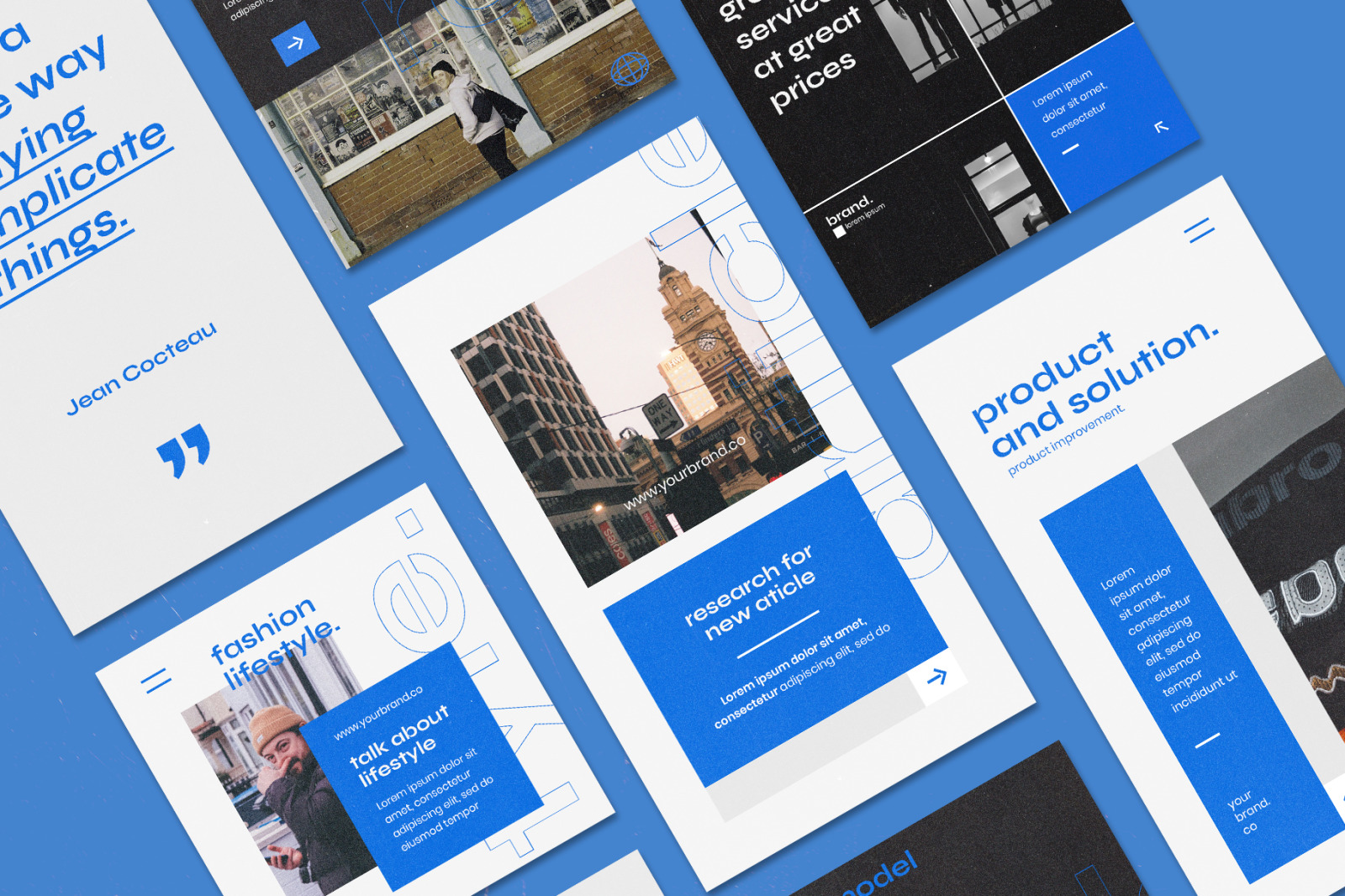 Bluesy - Instagram Stories & Post Template Bluesy - Instagram Stories & Post Template