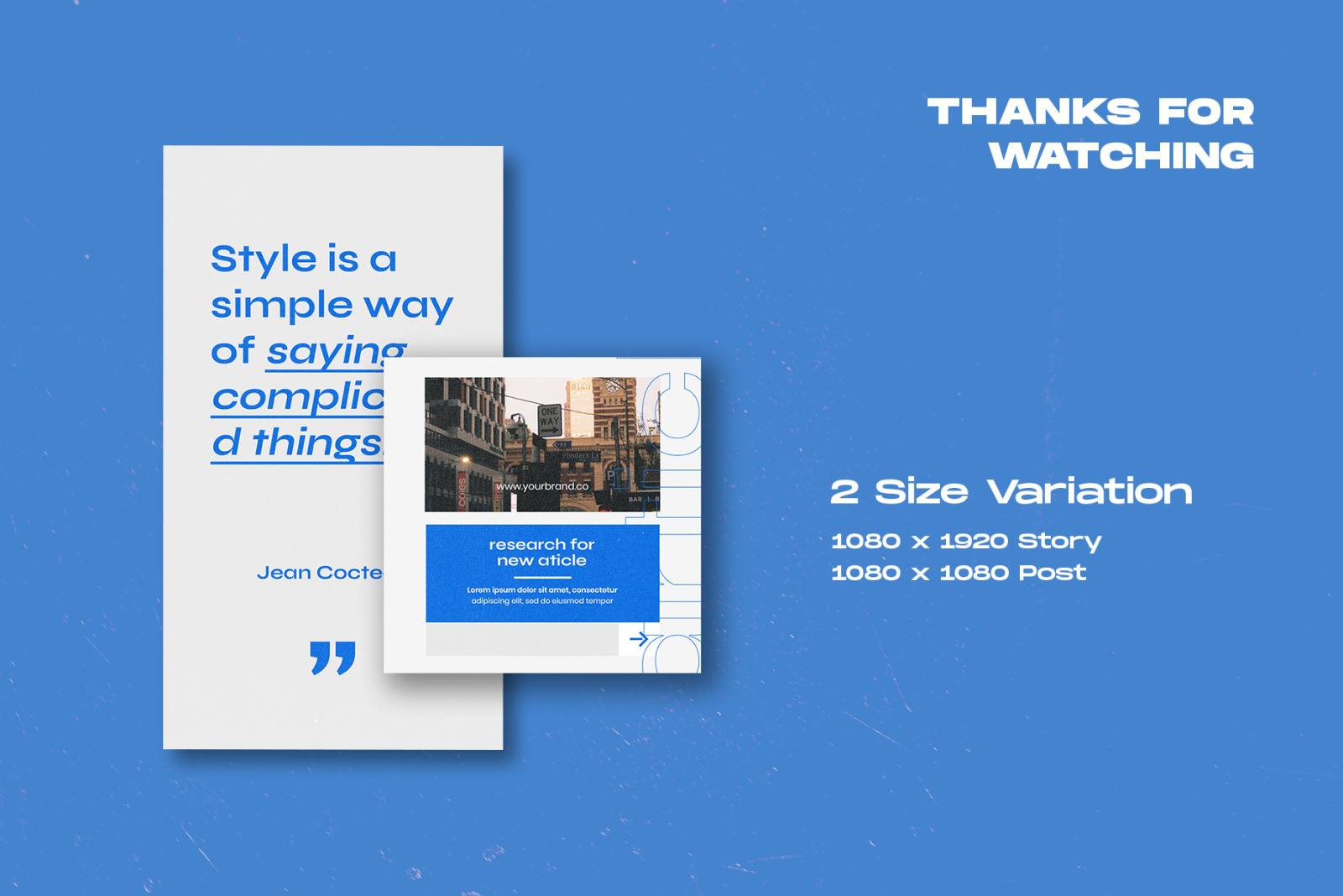 Bluesy - Instagram Stories & Post Template Bluesy - Instagram Stories & Post Template