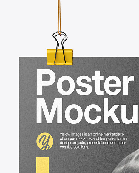 Textured Poster A4 w/ Pins Mockup