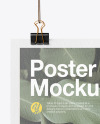 Textured Poster A4 w/ Pins Mockup