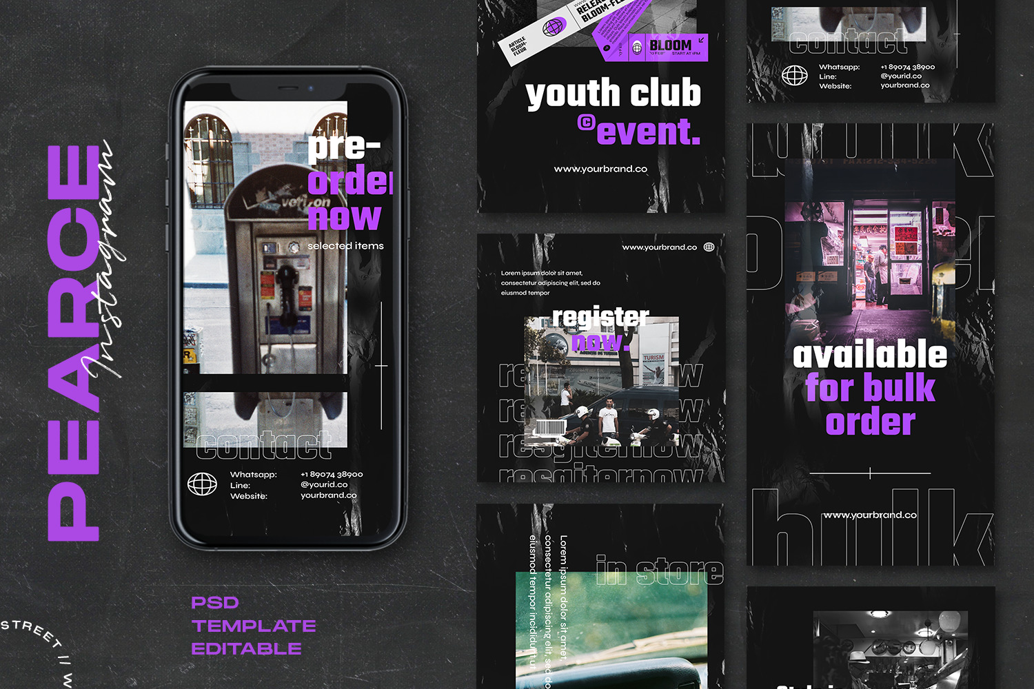Pearce - Instagram Stories & Post Template Pearce - Instagram Stories & Post Template