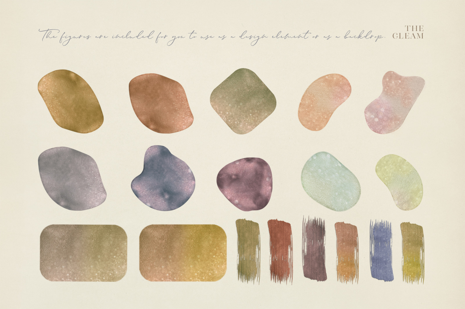 THE GLEAM WATERCOLOR SHAPES THE GLEAM WATERCOLOR SHAPES
