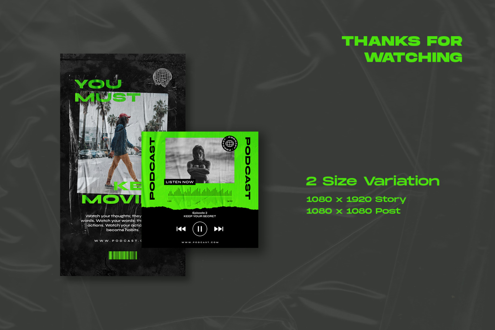 Casted- Instagram Stories & Post Template Casted- Instagram Stories & Post Template
