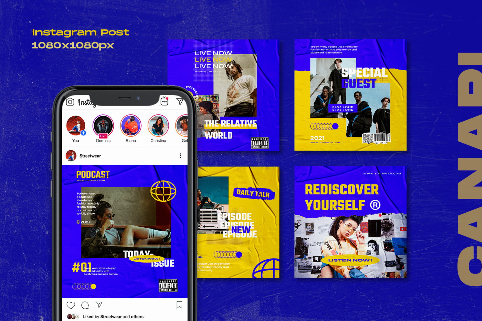 Canari - Instagram Stories & Post Template Canari - Instagram Stories & Post Template
