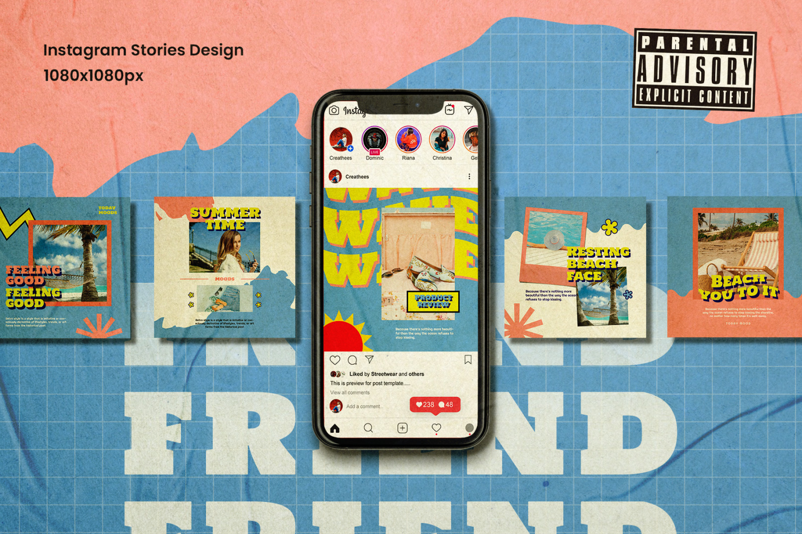 Beach - Retro Instagram Stories & Post Beach - Retro Instagram Stories & Post