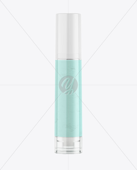 Clear Cosmetic Bottle with Pump Mockup