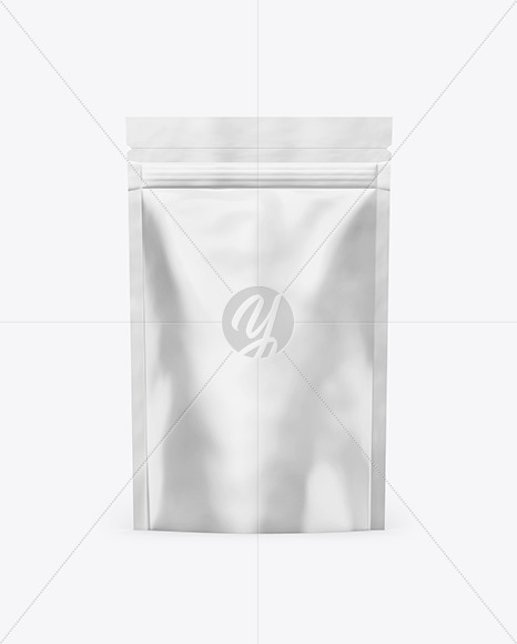 Glossy Metallic Stand-Up Pouch Mockup