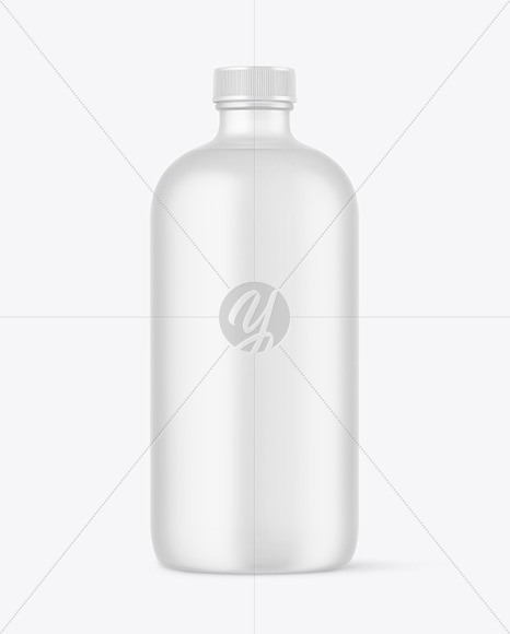 Frosted Glass Bottle Mockup