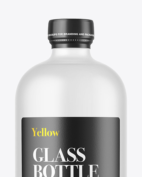 Frosted Glass Bottle Mockup