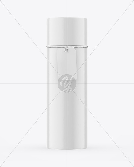 Glossy Paper Tube With Label Mockup