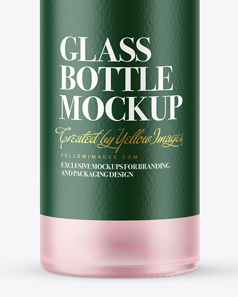 Frosted Glass Gin Bottle Mockup