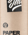 Kraft Paper Tube With Label Mockup