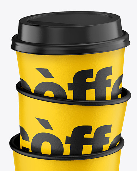 Kraft Coffee Cups Mockup