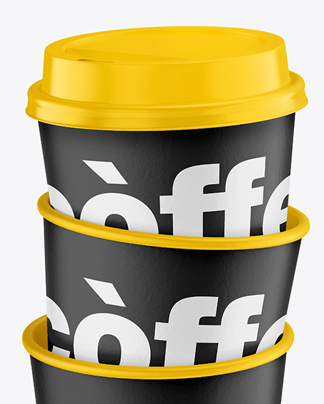 Kraft Coffee Cups Mockup