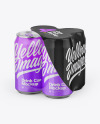 Matte Cans in Shrink Wrap Mockup