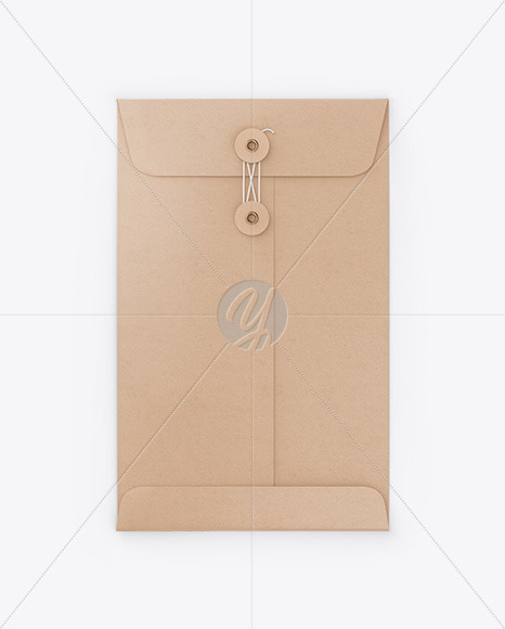 Kraft Paper Envelope With String Mockup