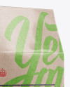 Glossy Kraft Paper Bag Mockup - Halfside View