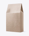 Glossy Kraft Paper Box Mockup - Halfside View