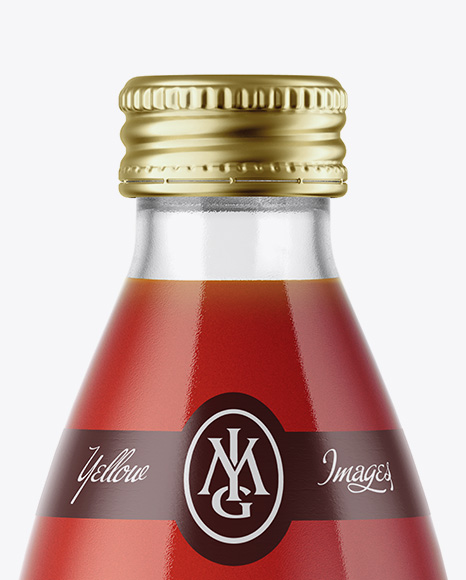 Clear Glass Bottle With Tomato Juice Mockup