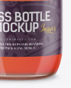 Clear Glass Bottle With Grapefruit Juice Mockup