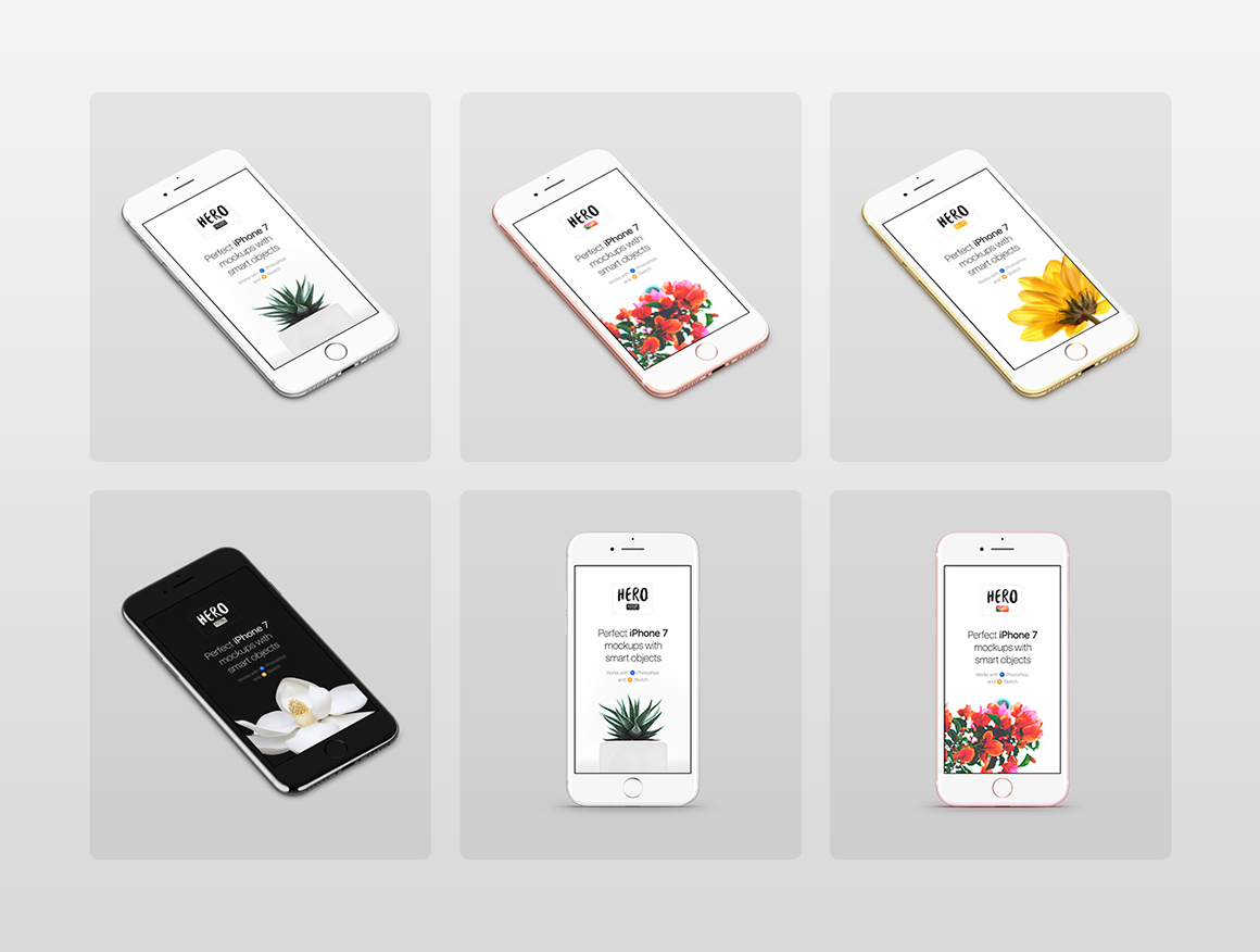 HERO iPhone 7 Mockups HERO iPhone 7 Mockups