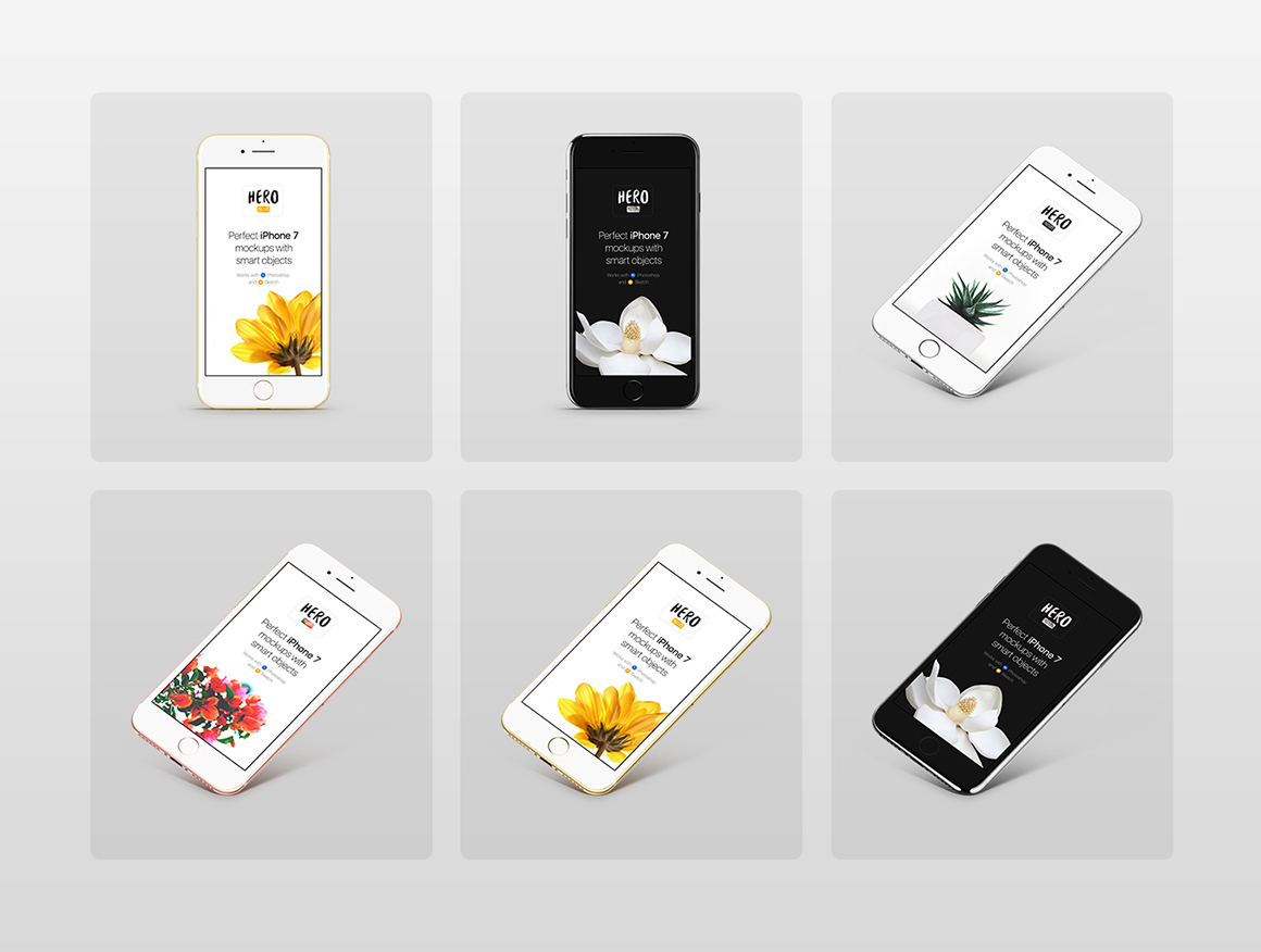 HERO iPhone 7 Mockups HERO iPhone 7 Mockups