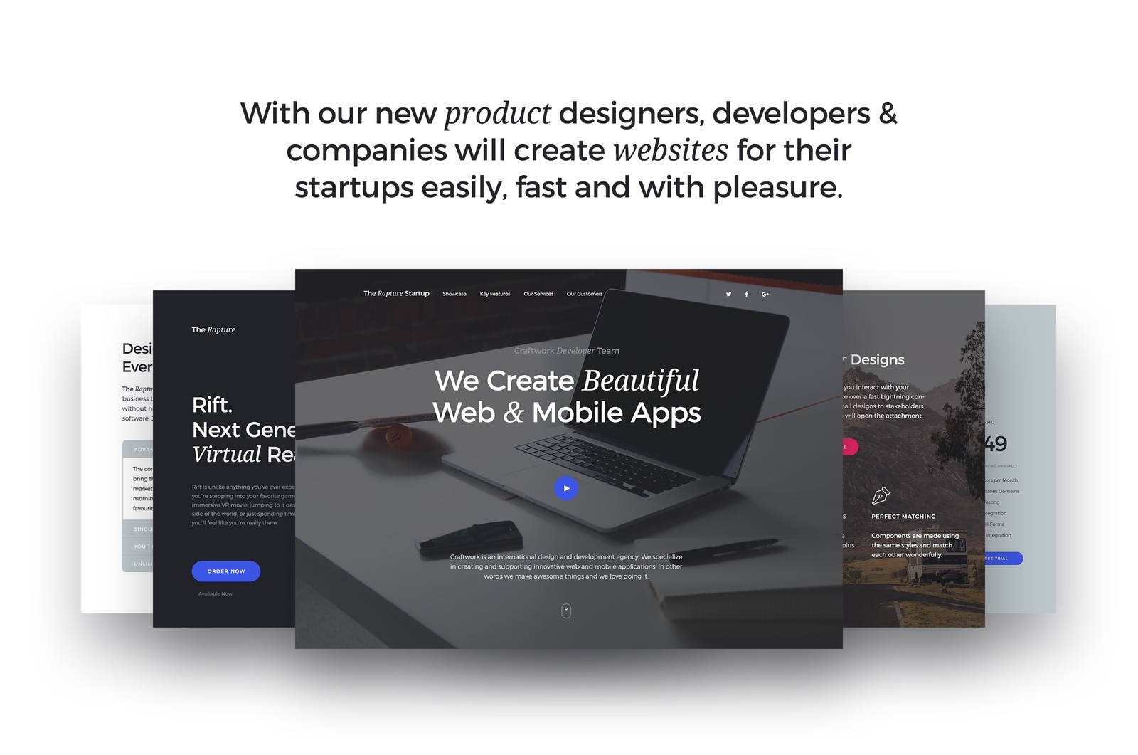 The Rapture Startup UI Kit