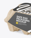 Kraft Egg Container - Halfside View (High-Angle Shot)