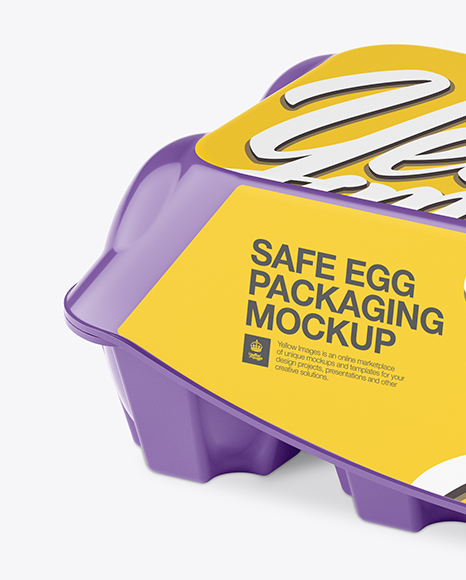 Glossy Egg Container - Halfside View (High-Angle Shot) - Free Download