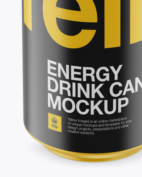 330ml Aluminium Can with Matte Finish Mockup (High-Angle Shot)