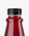 Plastic Bottle with Cherry Juice Mockup