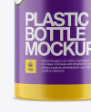 Open Plastic Bottle With Measuring Cap Mockup