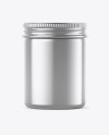 100ml Metallic Round Tin Box Mockup - Front View