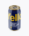 330ml Glossy Aluminium Can Mockup (High-Angle Shot) 330ml Glossy Aluminium Can Mockup (High-Angle Shot)
